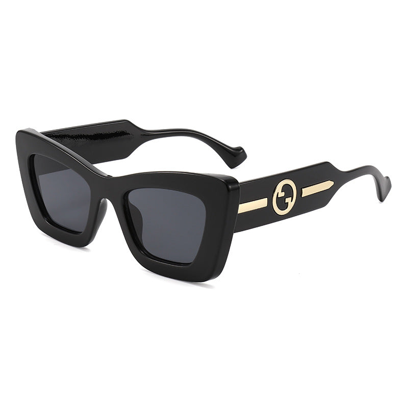 Damen Designer-Sonnenbrille mit markantem geometrischen Rahmen und hochwertiger Verarbeitung Brehn