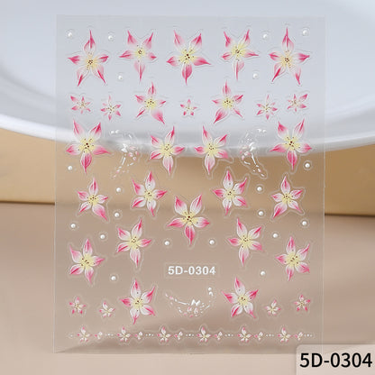 Floral Nail Art Decal Set