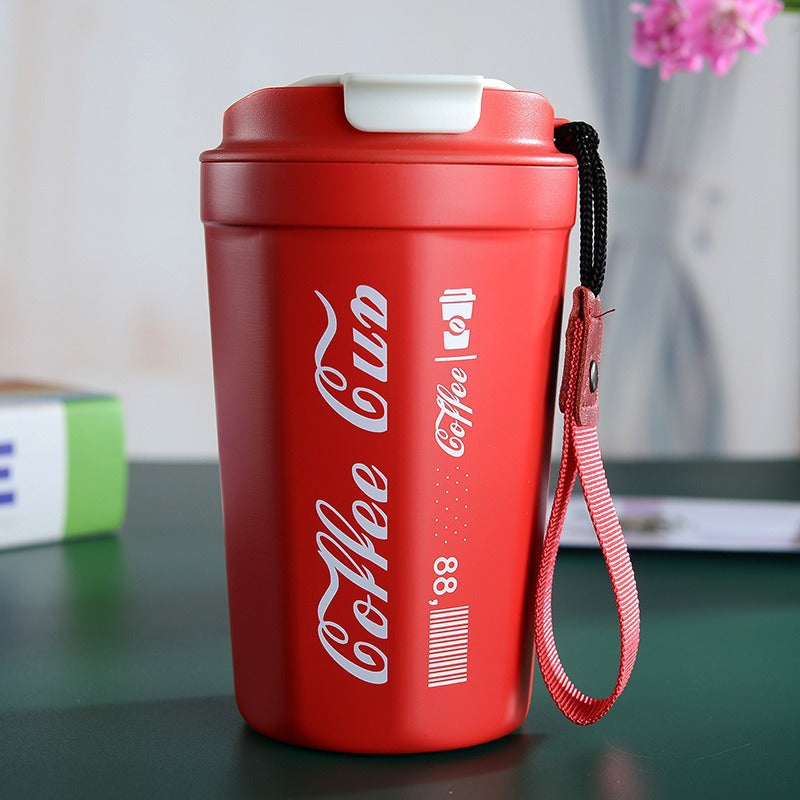 Damen isolierter Kaffeebecher mit praktischer Tragevorrichtung Brehn