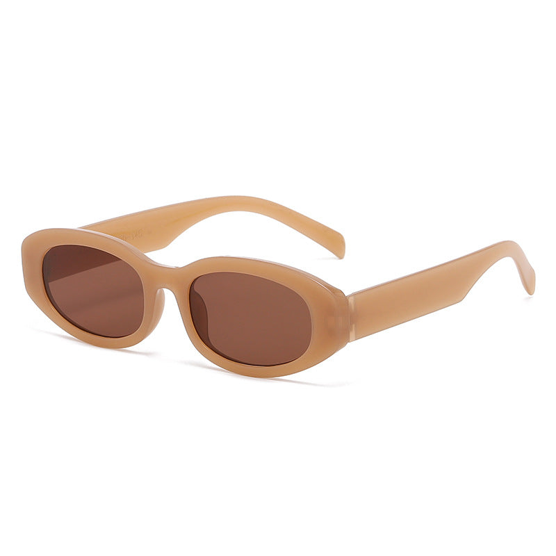 Damen modische Sonnenbrille im minimalistischen Ovaldesign Brehn