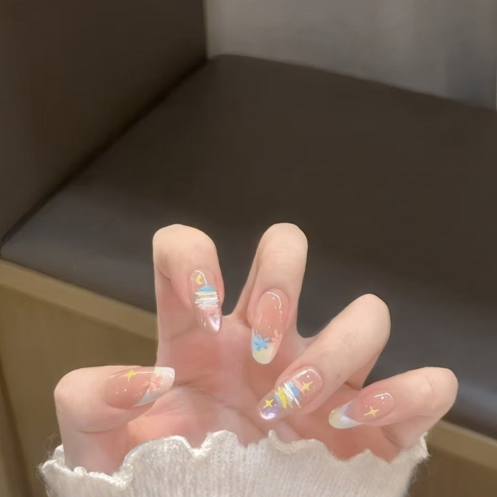 Florale Kunst Press-On Nagelset Brehn