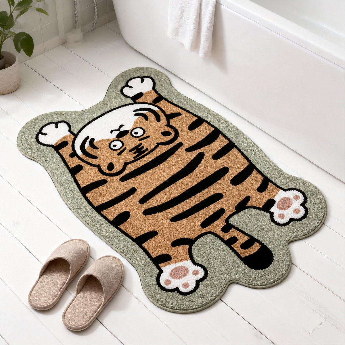 Cartoon Tiger Badmatte