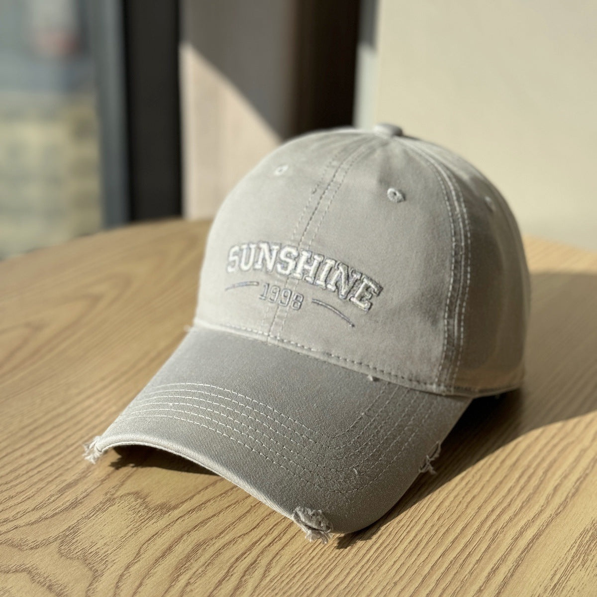 Damen Casual Zerrissene Baseballmütze Brehn