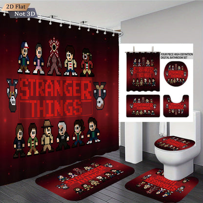 Stranger Things Abenteuer-Themen Digitales Badezimmer-Set Brehn