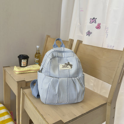 Stilvolle kleine karierten Muster Rucksack Brehn