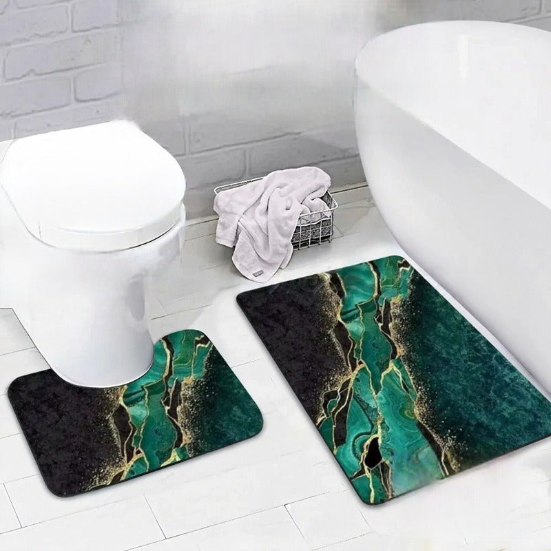 Luxuriöser Marmor Design Badezimmermatte Set