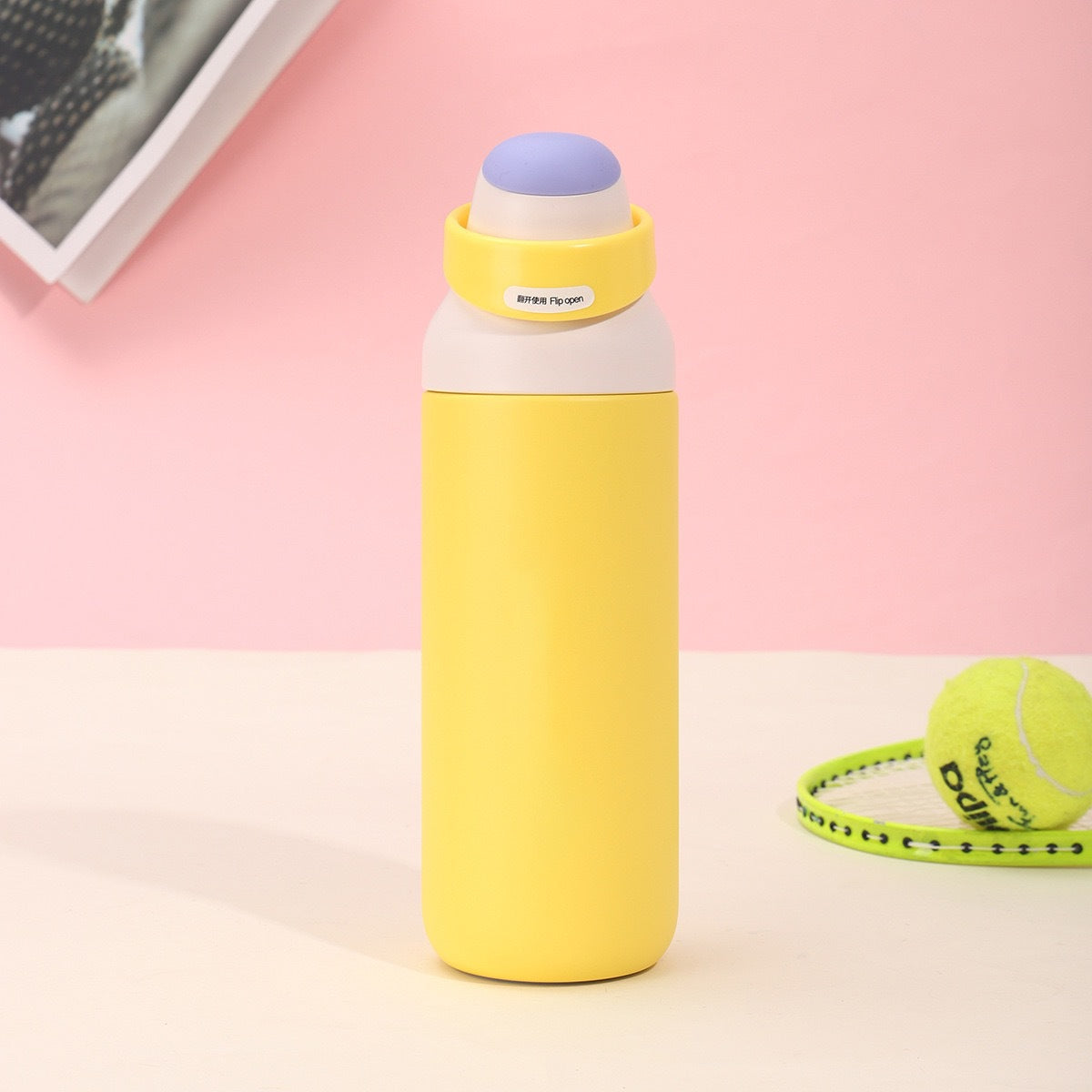 Damen isolierte Trinkflasche mit ergonomischem Verschluss Brehn