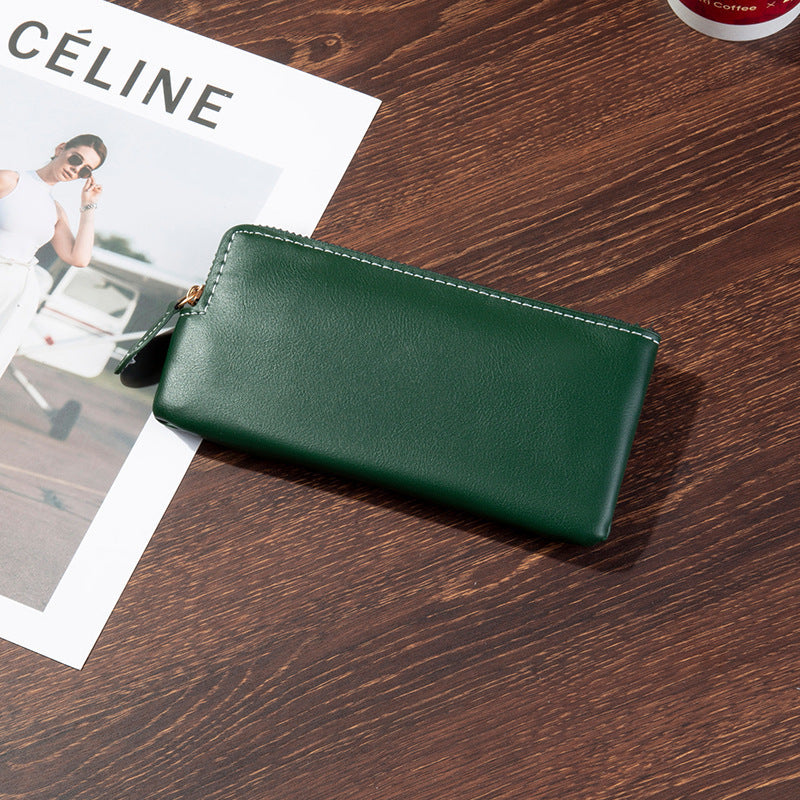 Premium Leder Reißverschluss-Reisegeldbörse Brehn