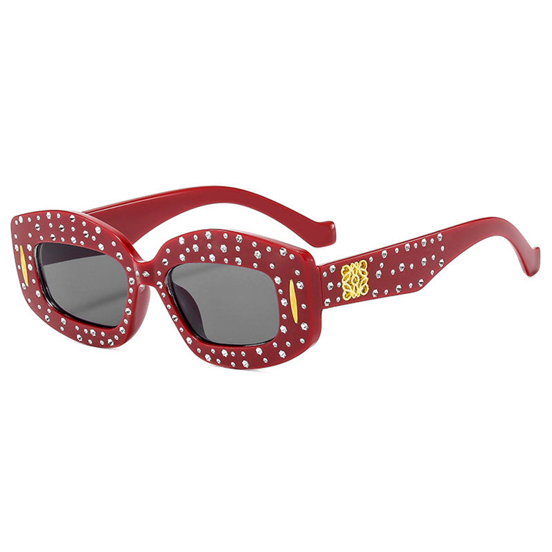 Damen auffällige Sonnenbrille mit glamourösem Strassdetails Brehn