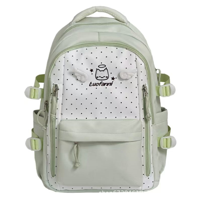 Verspielter gepunkteter Mehrfach-Taschen Rucksack Brehn