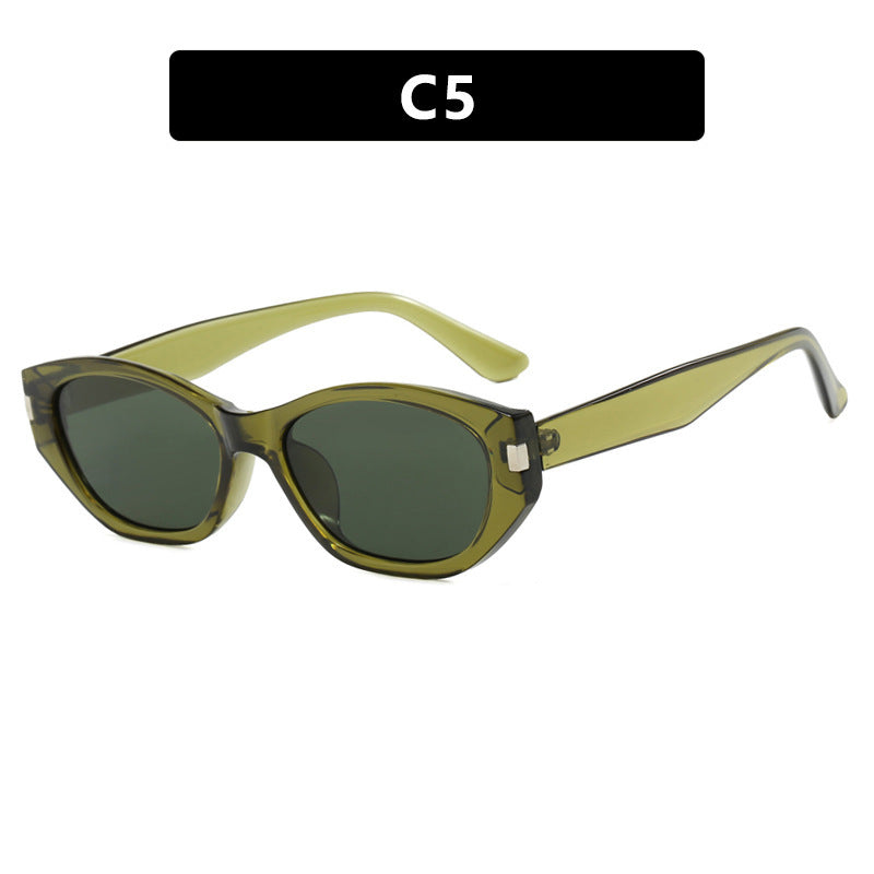 Damen modische Cat-Eye Sonnenbrille mit elegantem, transparentem Rahmen Brehn