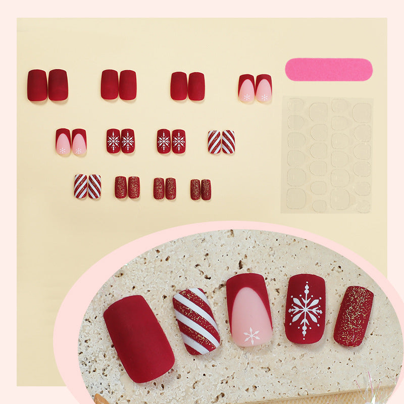 Festliches saisonales Press-On-Nagelset Brehn