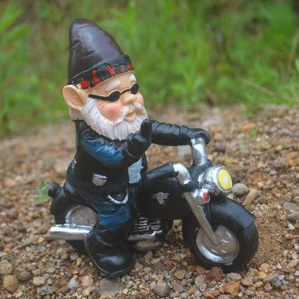 Gartenfigur im Motorrad-Look Brehn