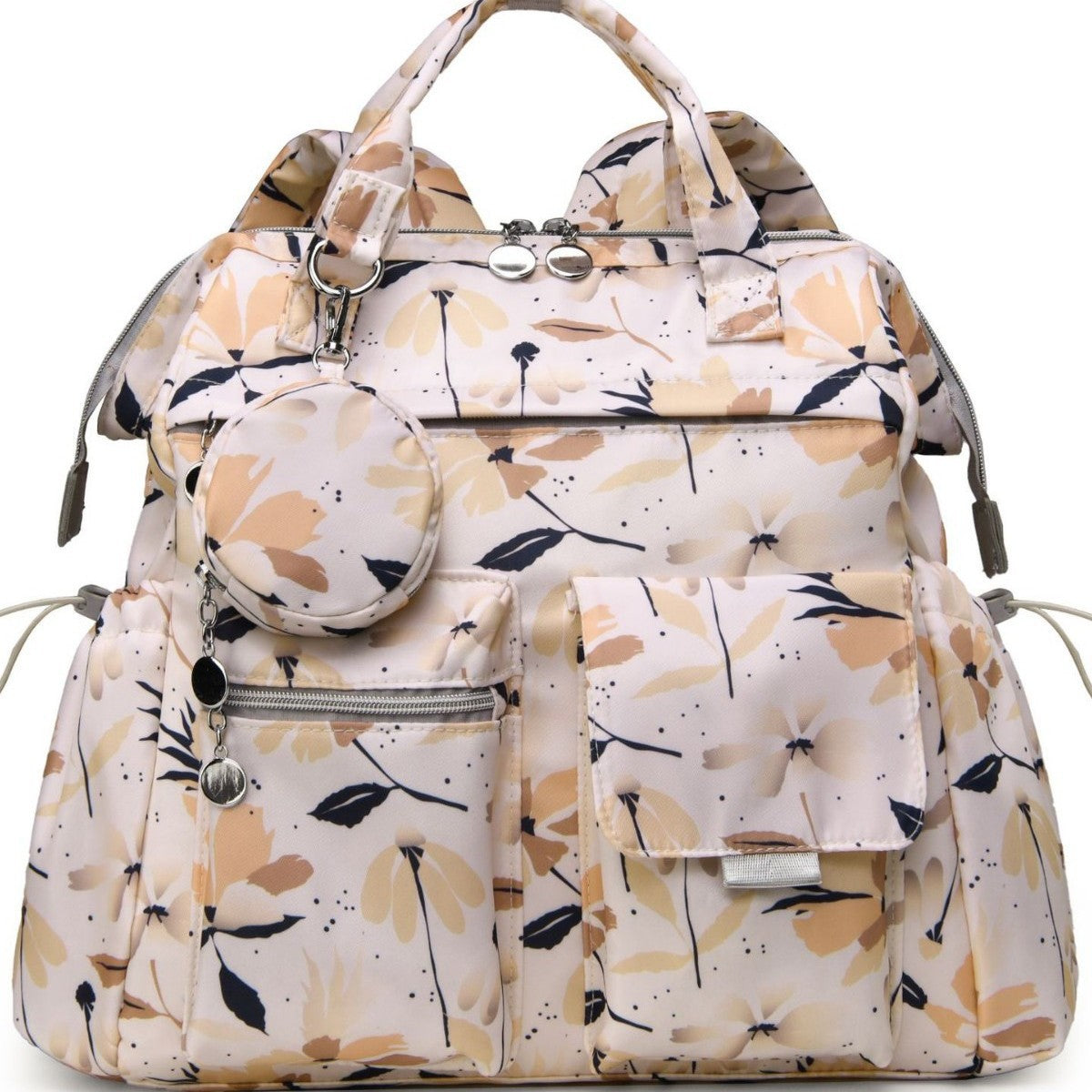 Multi-Taschen Blumen Design Rucksack Brehn