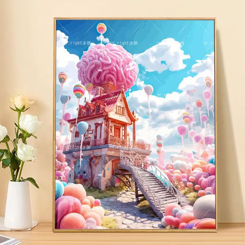 Skurrile Fantasy Landschaft Kunst Leinwand Brehn