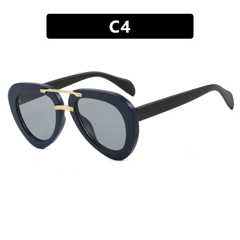 Damen extravagante Sonnenbrille im modernen Herzdesign Brehn