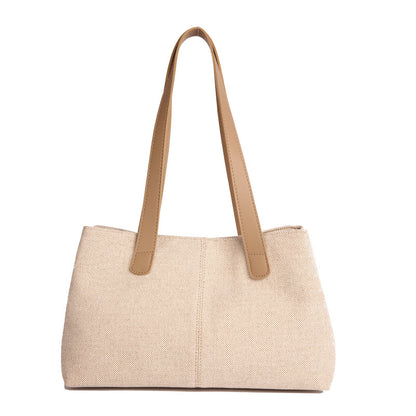 Elegante strukturierte Canvas-Handtasche