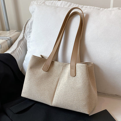 Elegante strukturierte Canvas-Handtasche