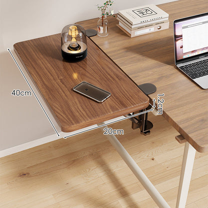 Clamp-On Verstellbares Holz Schreibtisch Seitenregal Erweiterung mit Klapphalterung