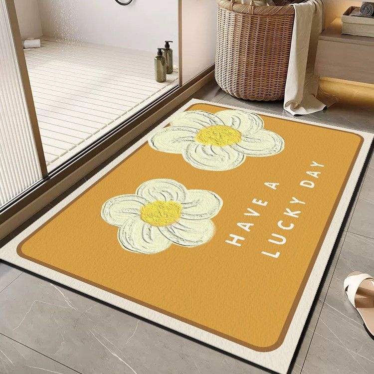 Fröhliche Blumenbotschaft Badteppich Brehn