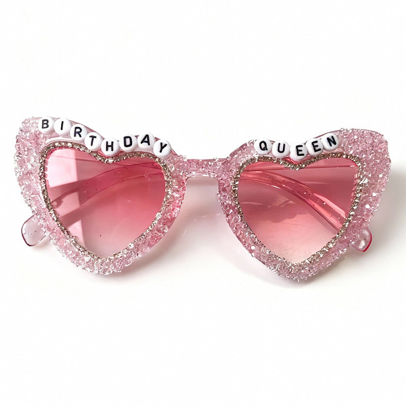 Rhinestone-beschmückte Herz-Sonnenbrille Brehn