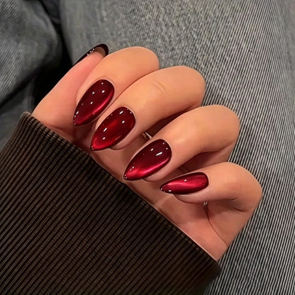 Glänzende Stiletto Press-On Nägel Brehn
