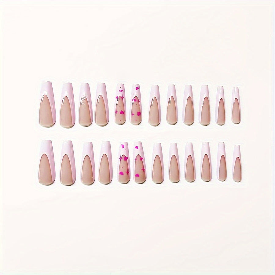 Dekorative Herz-Themen Press-On Nagelkunst Brehn