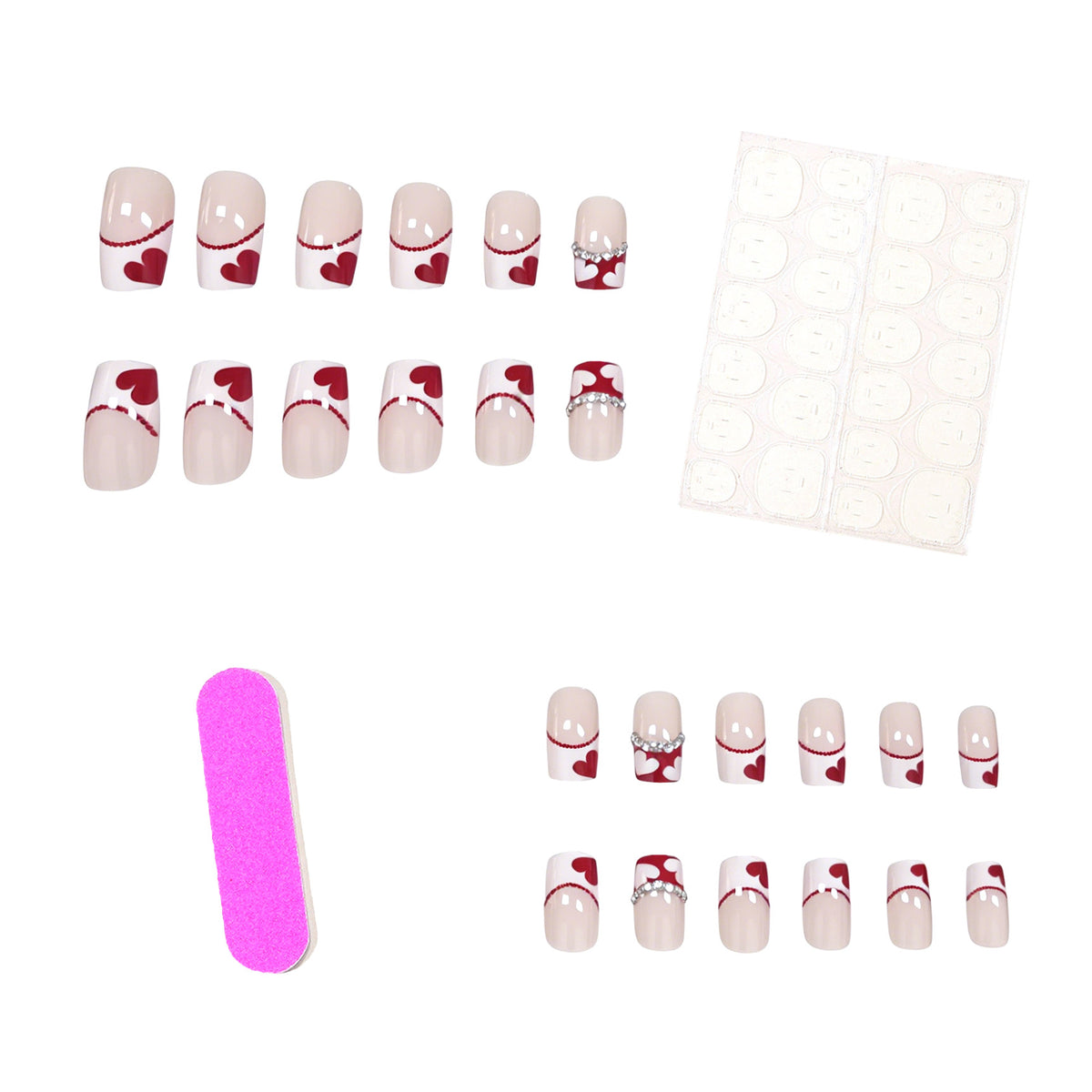 Herz-Themen Nagelkunst Set Brehn