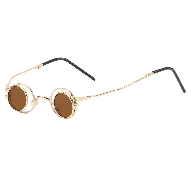 Damen Modische runde Sonnenbrille mit elegantem Metallrahmen Brehn