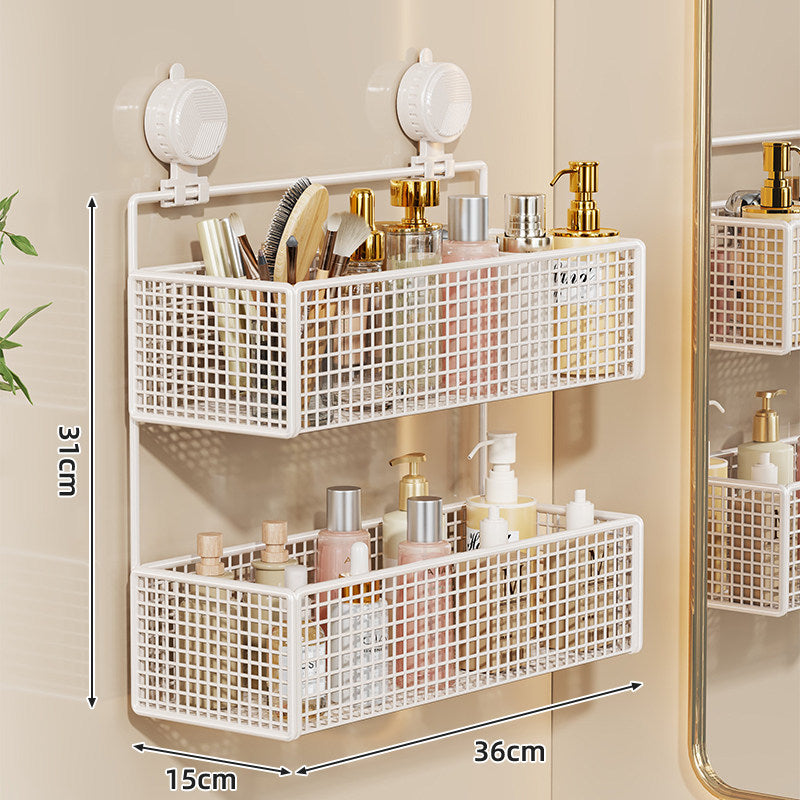 Saug-Montage Vertikales Mesh Kosmetik- & Toiletten-Organizer