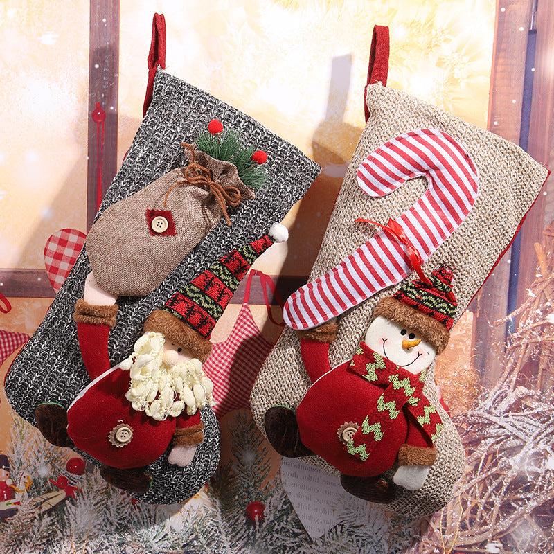 Weihnachtsstrumpf mit festlichem Gnome-Motiv Brehn