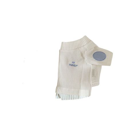 Rippstrick Baumwolle Mock-Neck Baby Pullover mit El Patch