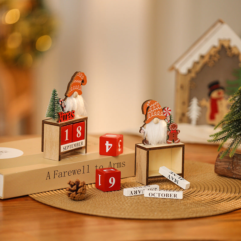 Dekorative Weihnachtsgnom mit Kalender Brehn