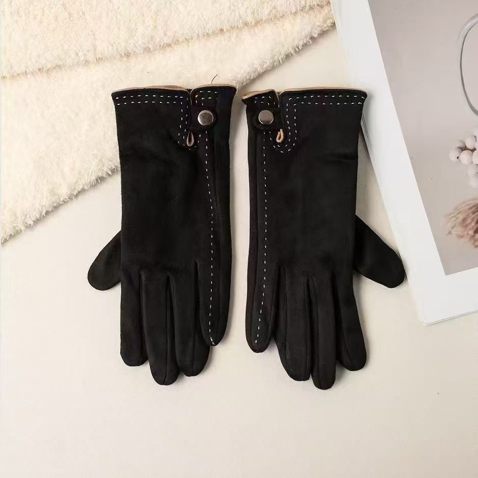 Touchscreen-kompatible weiche Lederhandschuhe Brehn