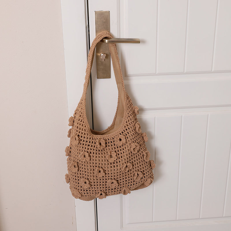 Damen Handgeknüpfte Blüten-Tasche Brehn