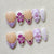 Elegante Blumen Design Press-On Nägel Set Brehn