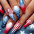 Kunstnagelset mit patriotischem Design Brehn