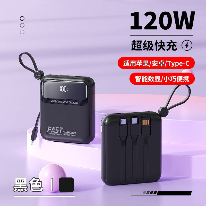 Tragbare Powerbank mit Integrierten Kabeln und Multifunktionalem Ladeanschluss Brehn
