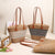 Elegante Bast-Tasche mit Lederakzenten Brehn