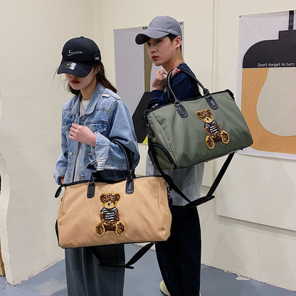 Süße Bär gestickte Reise Duffle Tasche Brehn