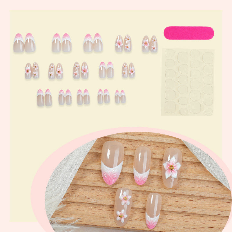 Floral Design Press-On Nail Set Brehn