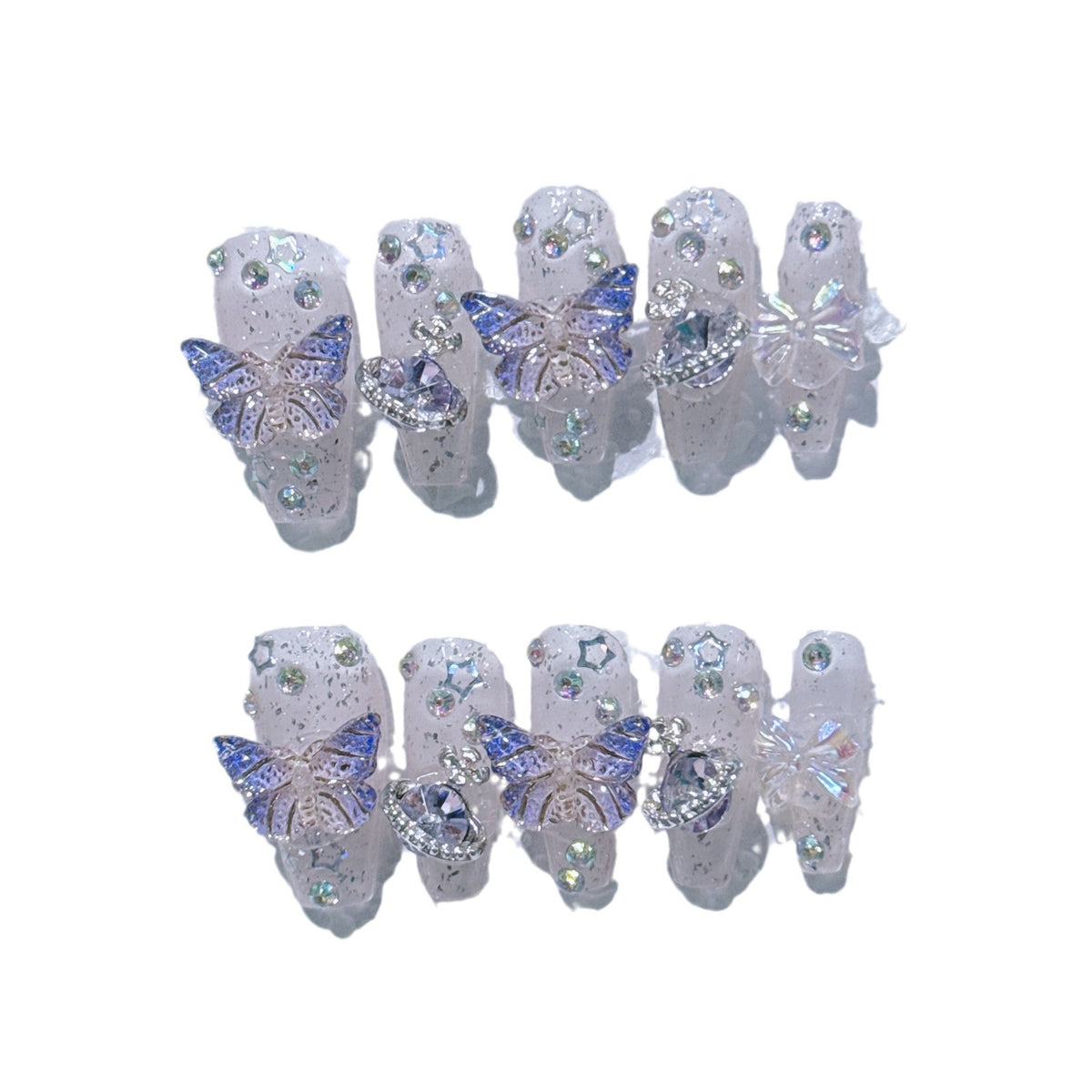 Butterfly Design Press-On Nagel Kunst Set