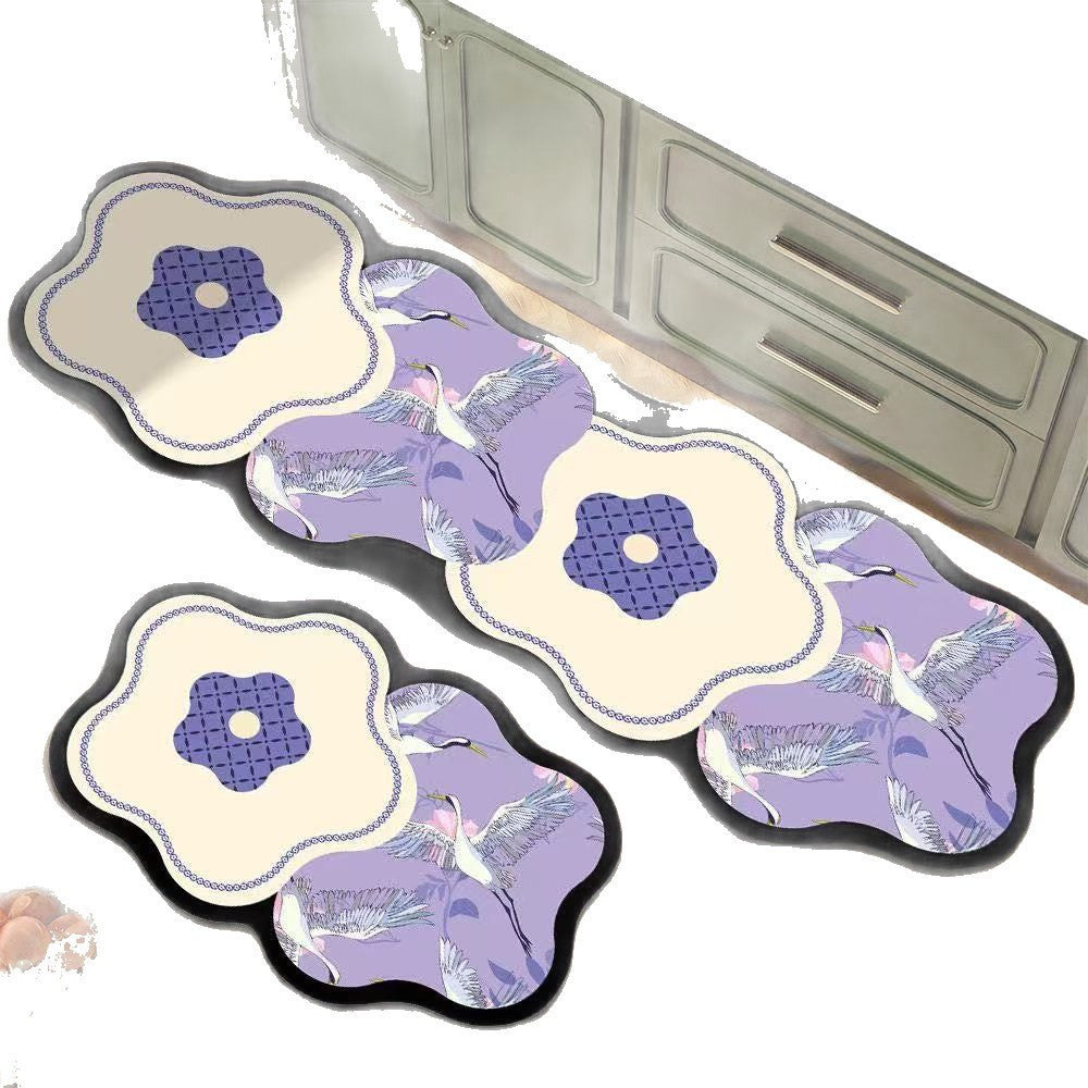 Dekorative florale Küchenmatte