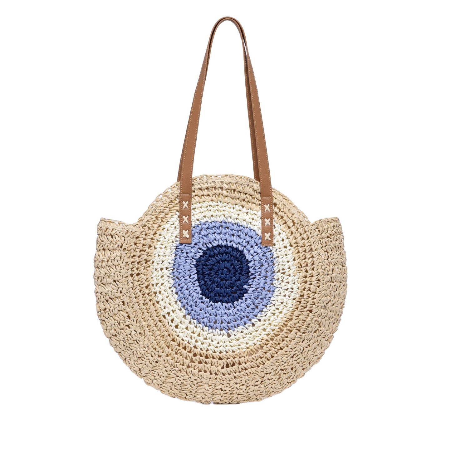 Handgefertigte Runde Basttasche Brehn