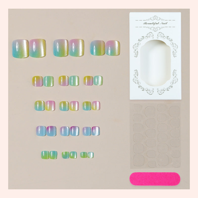 Hochwertiges Press-On-Nagelkunst-Set mit schillerndem Finish Brehn