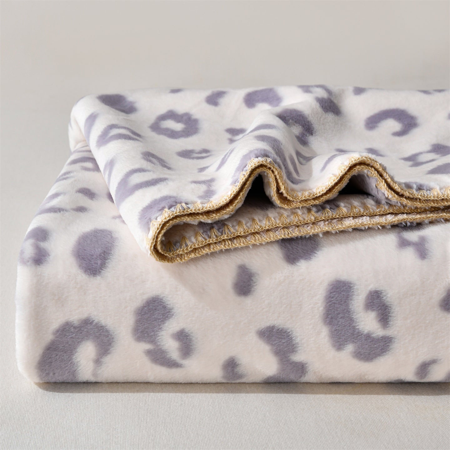 Luxus Leopardenmuster Fleece-Wurfdecke Brehn