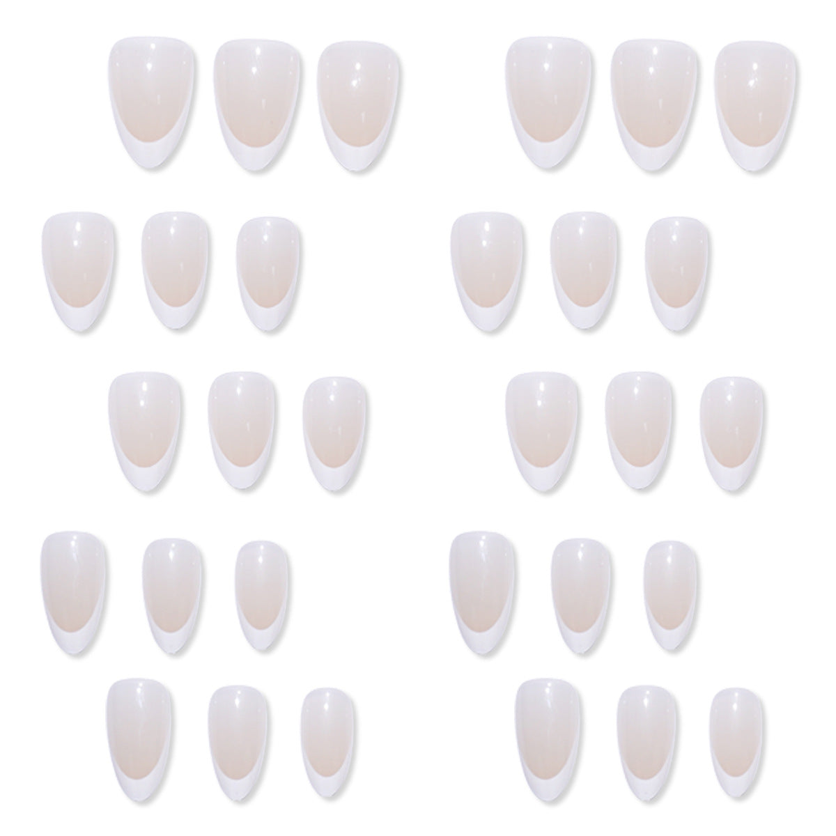 Französische Tip Aufkleber Nagelset