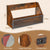 Wandregal Aus Vintage-Holz mit Dekorativem Metallgitter Brehn