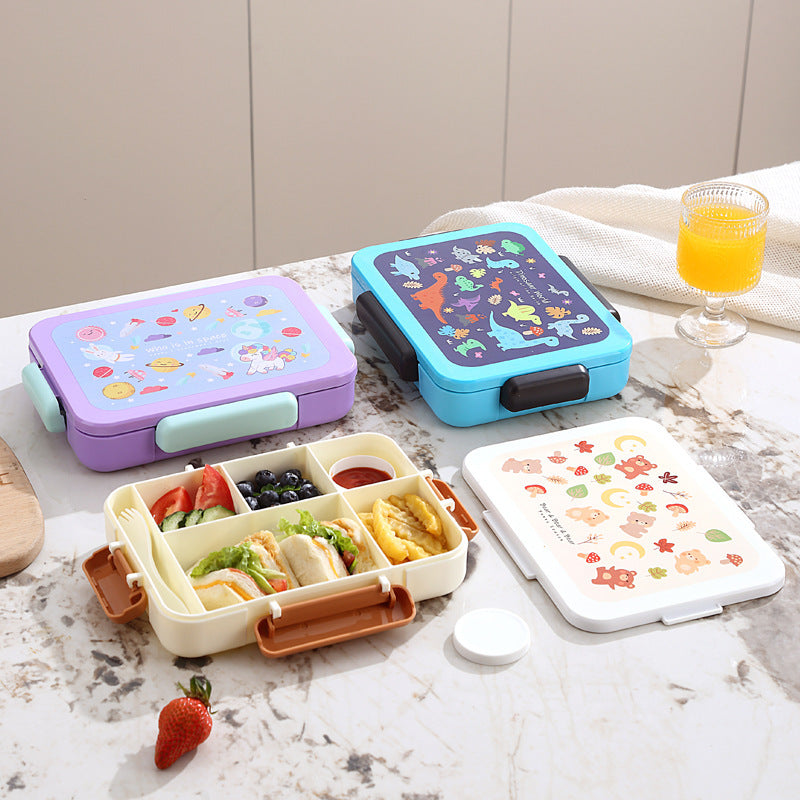 Verspielt tierisch inspiriertes Lunchbox mit sicherem Verschluss