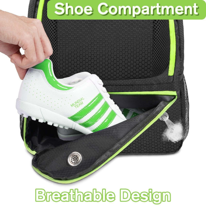 Sportlicher Rucksack mit Fächern für Fußball, Trinkflasche und Schuhe Brehn